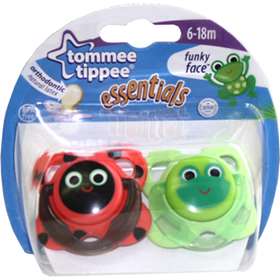 Tommee Tippee Funky Face Soothers 2 (6-18 Months) - ExpressChemist.co