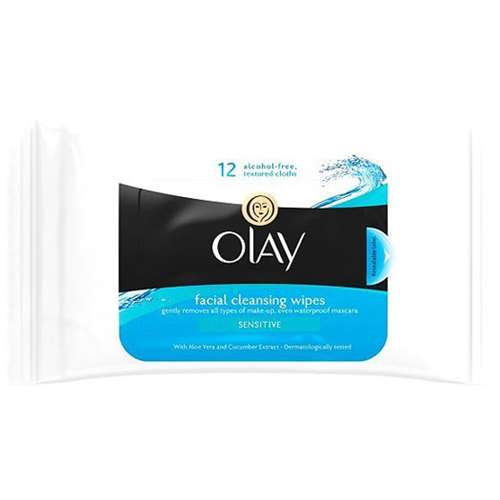 Olay Facial Cleansing Wipes Sensitive 12 ExpressChemist.co.uk Buy