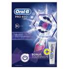 Oral B Pro 650 3DWhite Toothbrush Pink