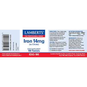 Lamberts Iron 14mg (as Citrate) (100)
