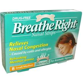 Breathe Right Nasal Strips Menthol Small Medium - ExpressChemist.co.uk ...