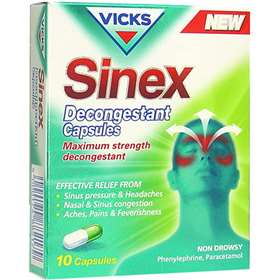 Vicks Sinex Decongestant Capsules 10 - ExpressChemist.co.uk - Buy Online