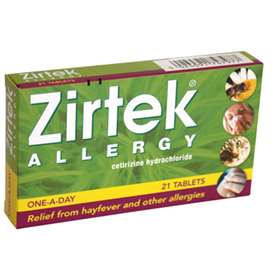 Zirtek Allergy Tablets x 21