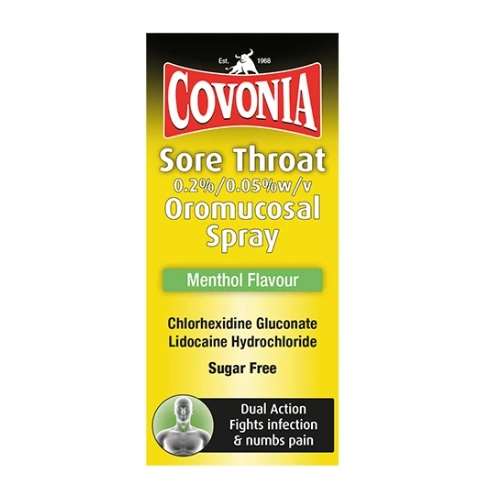 Click to view product details and reviews for Covonia Throat Spray Menthol 30ml.