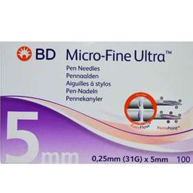 BD Micro-Fine Ultra 31G - 0.25 x 5mm (100) REF:320586