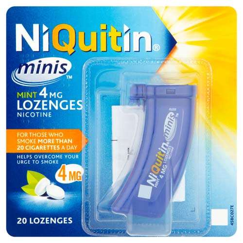 Niquitin Minis 4mg 20's - ExpressChemist.co.uk - Buy Online