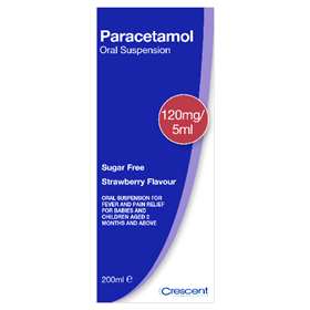 Paracetamol 120mg/5ml Oral Suspension Strawberry 3m+ 200ml