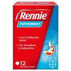 Rennie Peppermint Antacid Tablets 12