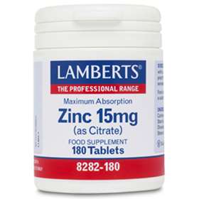 Lamberts Zinc 15mg as citrate 180