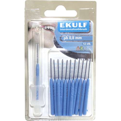 EKULF Interdentaltootbrush Blue ph 0,8 mm - ExpressChemist.co.uk - Buy ...