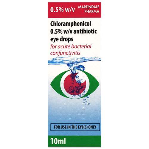 Chloramphenicol 0.5 Antibiotic Eye Drops 10ml ExpressChemist.co.uk