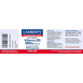 Lamberts Vitamin D3 4000iu (100µg) 120 Capsules