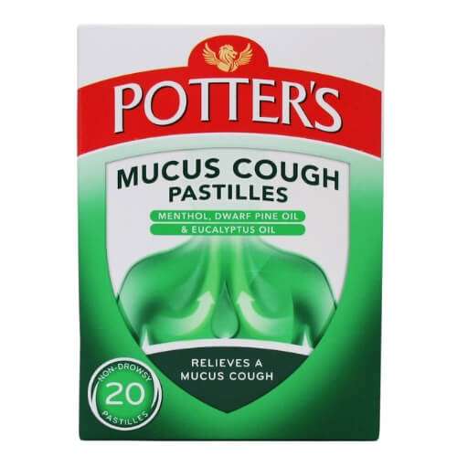 Click to view product details and reviews for Potters Mucus Cough Pastilles 20.