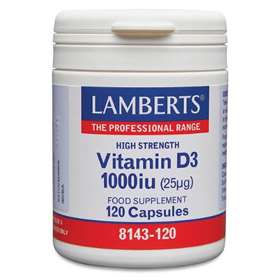 Lamberts Vitamin D3 1000iu (25&micro;g) Capsules (120)