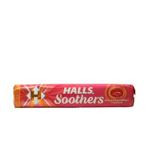 Halls Soothers Peach And Raspberry Juice Sweets 45g