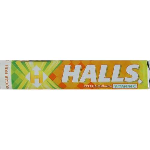 Halls Mentholyptus Assorted Citrus Sugar Free Vit C Sweets 32g