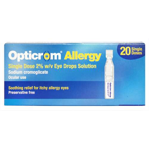 Opticrom Allergy Eye Drops 2% Single Dose - ExpressChemist.co.uk - Buy ...