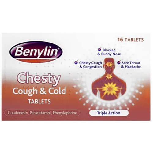 Benylin Chesty Cough And Cold Tablets 16 - ExpressChemist.co.uk - Buy ...