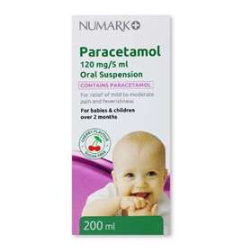 Paracetamol 120mg/5ml Oral Suspension Cherry 3m+ 200ml