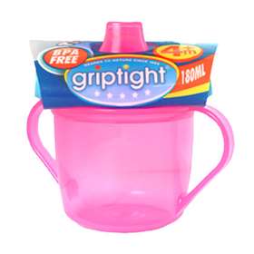 Griptight Trainer Cup 4months+ 180ml Pink