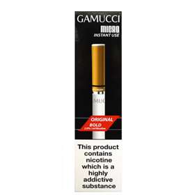 Gamucci Micro Instant Use Disposable Cigarette 2 Nicotine