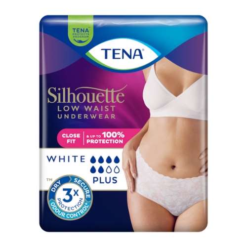 Tena Silhouette Low Waist Underwear White Medium 12