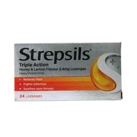 Strepsils Triple Action Honey And Lemon Lozenges 24