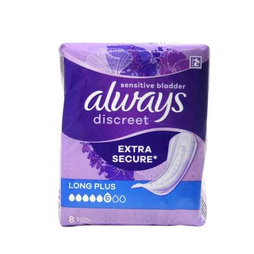 Always Discreet Incontinence Long Pads 8