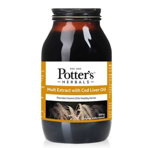 Click to view product details and reviews for Potters Herbals Malt Extract With Cod Liver Oil 650g.