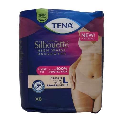 Click to view product details and reviews for Tena Silhouette High Waist Underwear Cream Large 8.