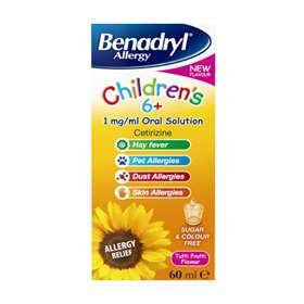 Benadryl Allergy Childrens 6 Years Oral Solutions 60ml