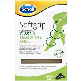 Scholl Softgrip Class 2 Knee Length (O/T) Natural - Large -   - Buy Online
