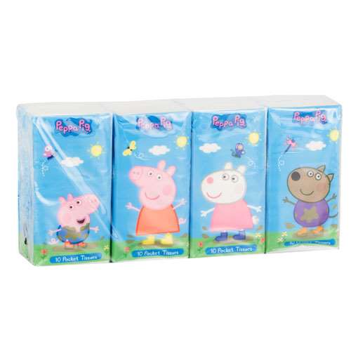 Peppa Pig Pocket Tissues 8 Pack - ExpressChemist.co.uk - Buy Online