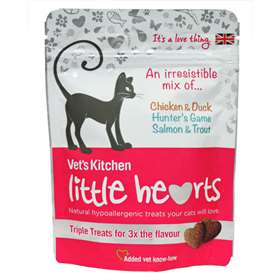 Vets Kitchen Little Hearts hypoallergenic treats for cats 60g ...