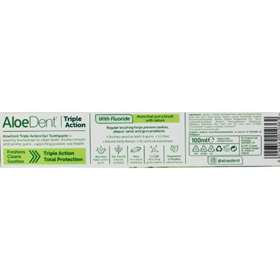 AloeDent Aloe Vera Fluoride Plus  Co Q10 Triple Action Toothpaste 100ml