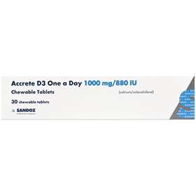 Accrete D3 One a Day 1000mg-880iu Chewable Tablets 30
