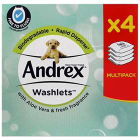 Andrex Aloe Vera Washlets x4 Pack