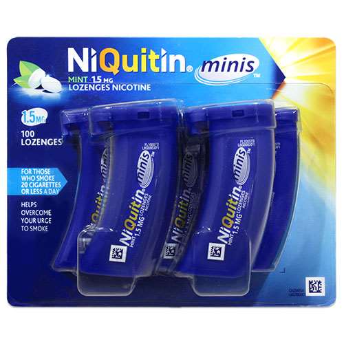 NiQuitin Minis 1.5mg Lozenges 5 Pack (100 Lozenges) - ExpressChemist.co ...