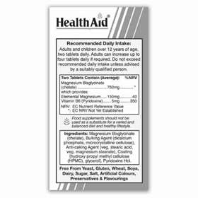 HealthAid Magnesium Bisglycinate 375mg 60 Tablets