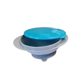 Griptight Suction Feeding Bowl With Lid Blue 12 Months Plus