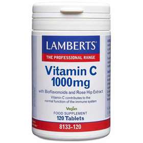 Lamberts Vitamin C 1000mg with Bioflavonoids and Rose Hips 120 Tablets