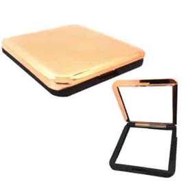 Rose Gold And Black Square Compact Mirror