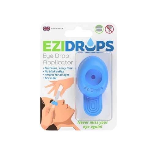 Click to view product details and reviews for Ezidrops Eye Drop Applicator Wide Head Light Blue.