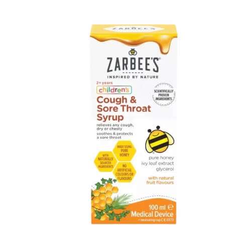 Zarbees Childrens Cough Sore Throat Syrup 100mll