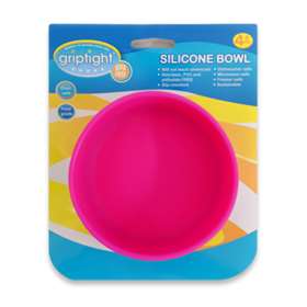 Griptight Anti-Spill Silicone Bowl Pink