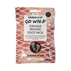 Derma V10 Orange Printed Foot Pack Treatment