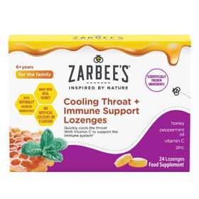 Zarbees Cooling Throat And Immune Support Lozenges 24