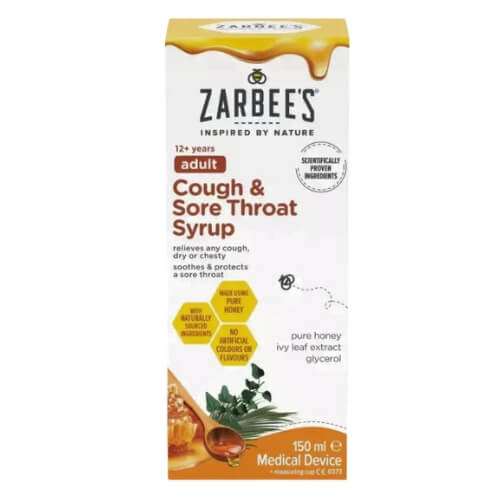 Click to view product details and reviews for Zarbees Adult Cough And Sore Throat Syrup 150ml.