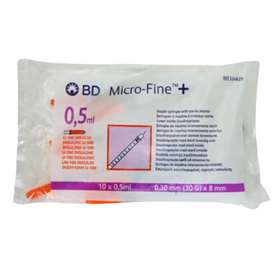 BD Micro-Fine + Insulin Syringes 0.5ml 10 Pack