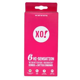 XO! 6 Hi-Sensation Vegan Condoms